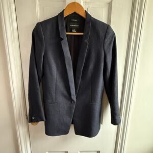 Club Monaco Tailored Italian Wool Blazer - Dark Navy - Size 00 - EUC